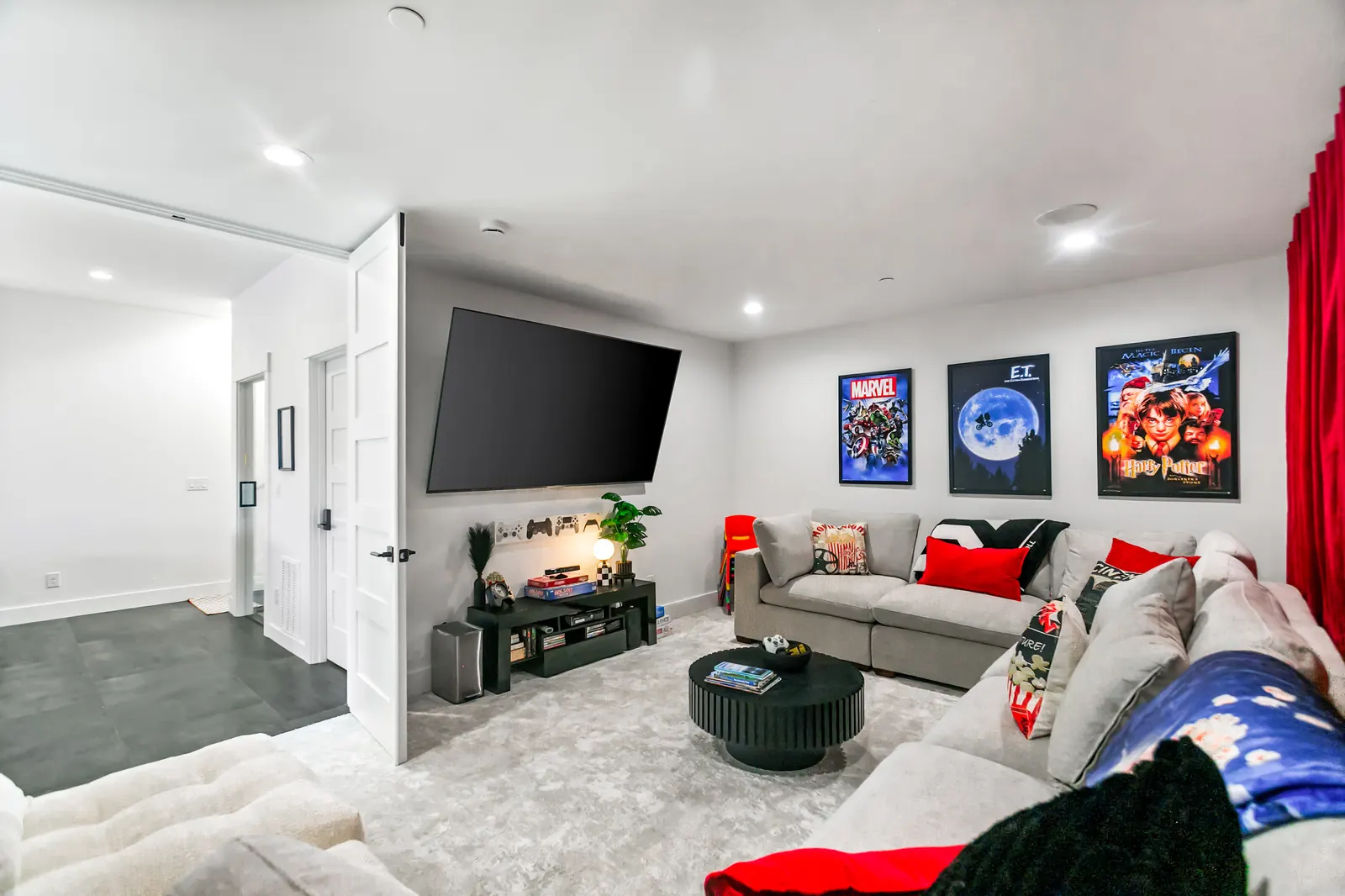 Home theater console with board games and Xbox